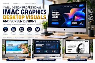 design professional imac graphics desktop visuals screen designs