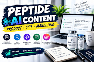 do peptide ai content creation SEO product content marketing