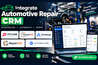 integrate automotive repair CRM pitlane torque360 autoleap repair360 automation