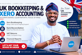 uk bookkeeping xero accounting bank reconciliation financial reports vat return