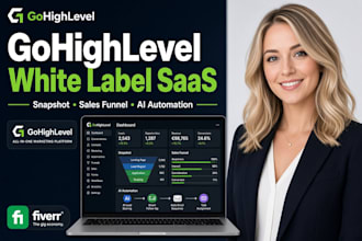 set up gohighlevel white label saas ghl snapshot sales funnel ghl ai development
