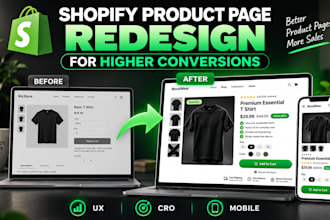 redesign shopify product page for higher conversions