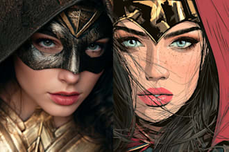create a professional superhero character for yourself