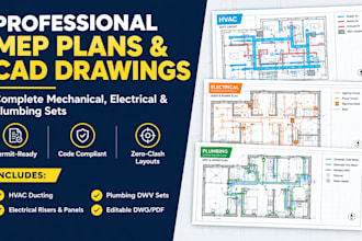 design professional mep plans and mep drawing for building permit