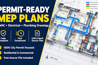 design mep plans and mep drawing for building permit