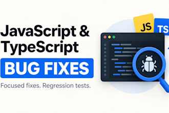 fix one small javascript or typescript bug with regression tests