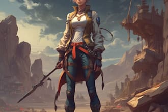 draw a custom anime character art, oc, or anime fanart