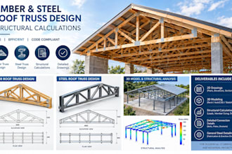 design timber and steel roof trusses and provide structural calculations
