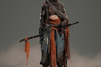 design a terrifying dark knight or cursed fantasy warrior character