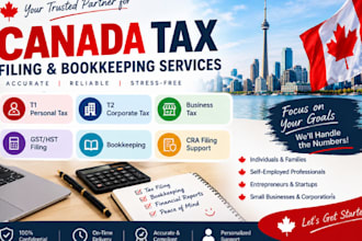file canada tax, t1 personal tax, t2 corporate tax, business tax and bookkeeping