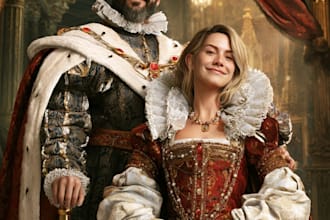 create a custom royal renaissance portrait painting