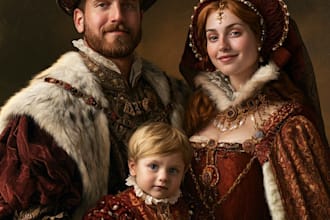 create custom royal portrait from photo