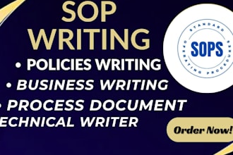 write professional sops and process documentation