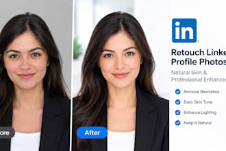 retouch linkedin profile photos with natural skin and professional enhancement