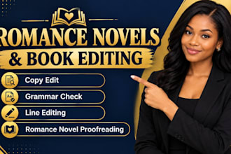 proofread your romance novels, fiction book, book editing, novel book editor
