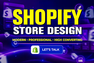 do shopify website design, shopify dropshipping store or create shopify store