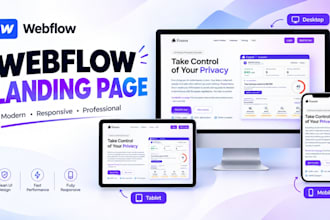 design and develop a responsive webflow landing page