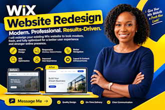 redesign wix website design wix business website, wix blog, wix booking website