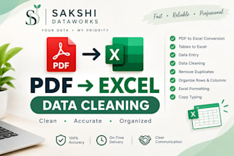 convert PDF to excel and clean data