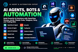 openclaw hermes ai agent jarvis ai claude code telegrambot groq bot trading bot