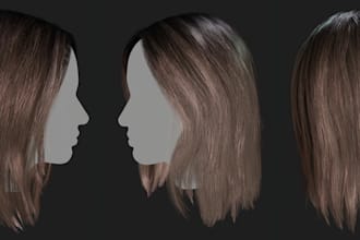 create game ready 3d hair cards, hairstyles and realistic fur, xgen hair