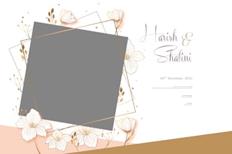 a custom wedding album cover in photoshop