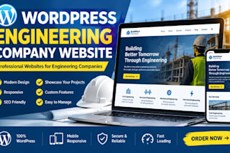design a professional wordpress website for an engineering company