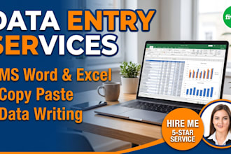 be your expert data entry virtual assistant