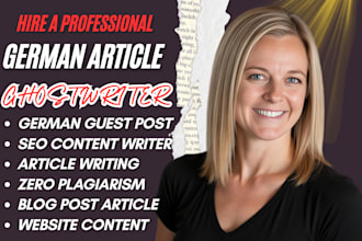 write article, website content, german content, blog post seo german guest post