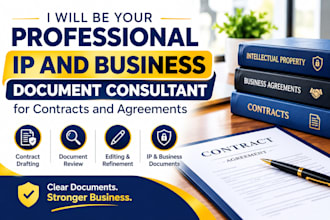 be your professional IP business document consultant for contracts and agreement