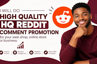 do high quality organic reddit promotion for your online store web shop business