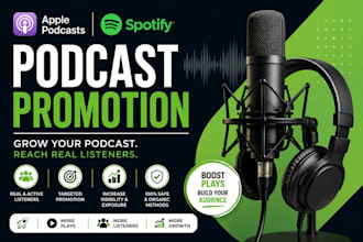 do expert apple podcast promotion and spotify podcast marketing and SEO