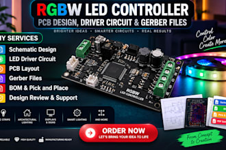do rgbw led controller pcb design, driver circuit and gerber manufacturing files