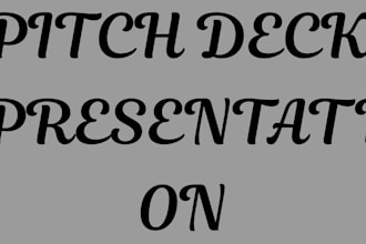 do basic pitch deck presentaion