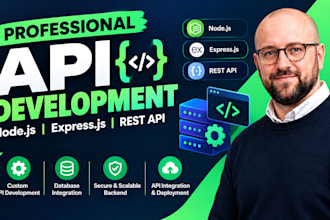 do api development rest api integration with node js express js for backend
