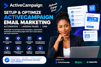 setup active campaign email marketing, automation and landing pages