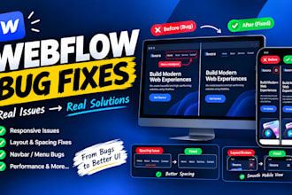 fix webflow bugs and responsive layout issues