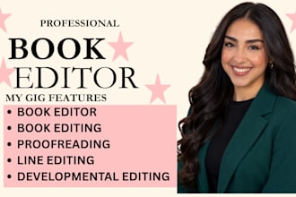 do developmental editing, proofread books
