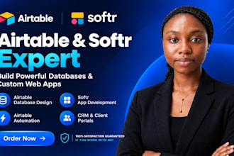 build airtable, airtable database, softr web app, interface and client portal