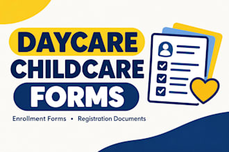 create daycare childcare forms enrollment forms and registration document