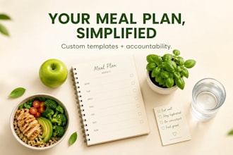 create a custom meal plan template and healthy habit tracker for you
