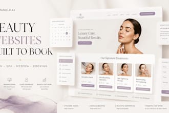 build salon spa medspa website booking website beauty business website design
