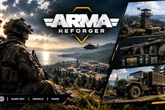 create custom vehicles and military props for arma reforger