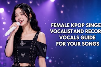 be your female kpop singer vocalist and record guide vocals for your songs