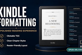 do kindle ebook formatting for amazon KDP with a clickable toc