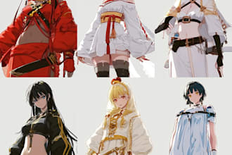 design anime character sheet reference in anime art