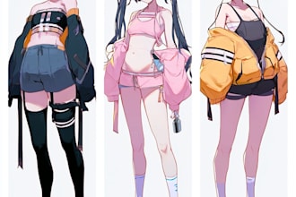draw anime character design sheet