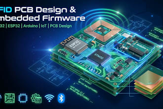 design rfid pcb and develop embedded for stm32 esp32 arduino