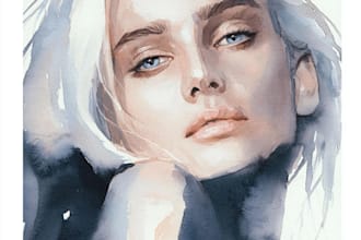 watercolor portrait painting, photo to watercolor portrait