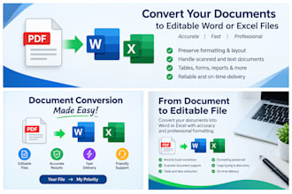 convert PDF to word or excel with accurate formatting
